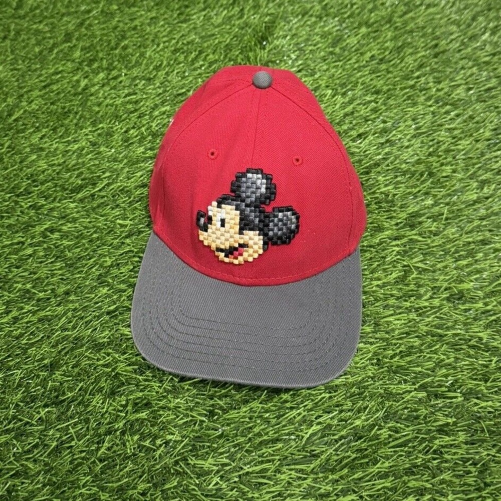 Disney Parks Snapback 8 Bit Retro‎ Mickey Mouse Flat Brim Baseball Cap Hat!
